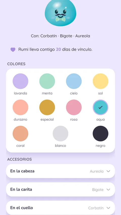 Pantalla Mi Rumi de la app Rumi
